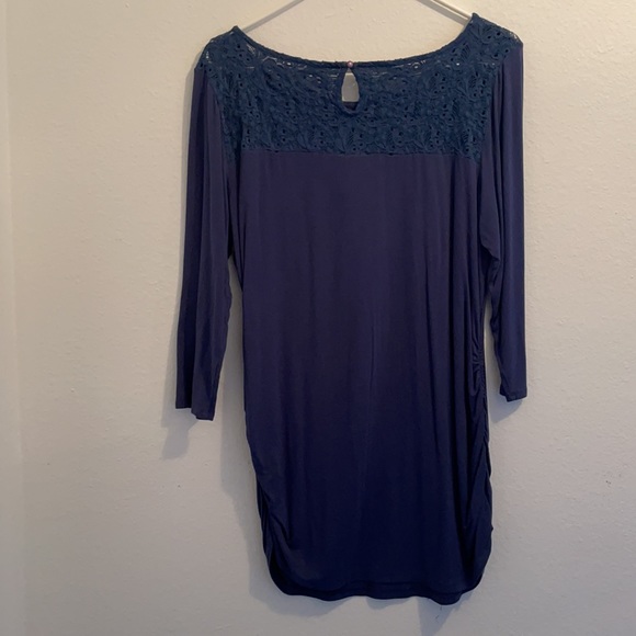 Blue maternity top - Picture 2 of 2